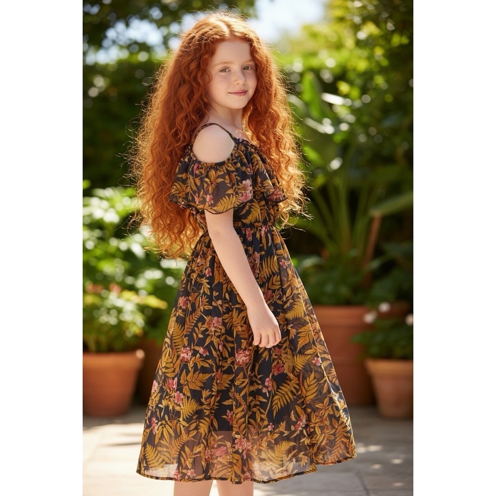 NEW Joyfolie MIA JOY Lauryl Dress SLATE FLORAL Size 8